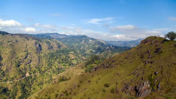 Hegyek táj timelapse Ella, Srí Lanka — Stock videók