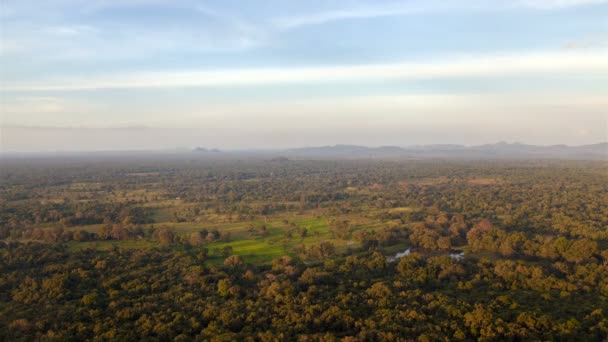 Přírodní krajina od nejvyšší timelapse Sigiriya, Srí Lanka — Stock video