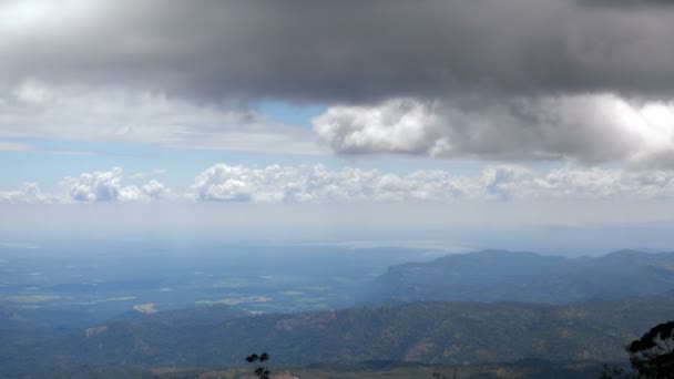 a hegyről a Srí Lanka-i timelapse antenna tájkép