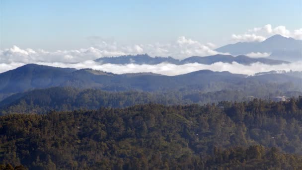 Природный ландшафт в горах Шри-Ланки — стоковое видео