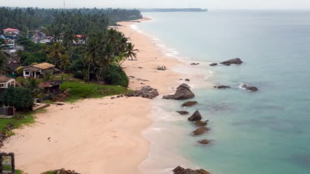 Tropiska havet stranden Sri Lanka kvällen timelapse — Stockvideo