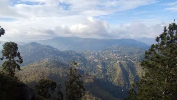 Ella town in the mountains Sri Lanka timelapse landscape — Stock Video