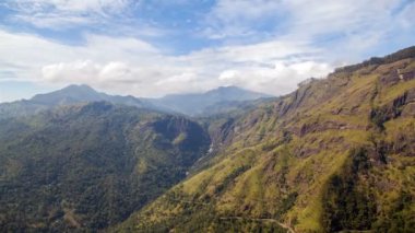 Ella dağlar Sri Lanka timelapse manzara