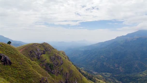 Ella montanhas Sri Lanka timelapse paisagem — Vídeo de Stock
