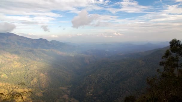 Ella doğal peyzaj dağlar Sri lanka timelapse — Stok video