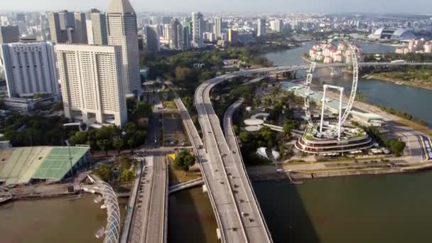 Cingapura dia rua trânsito time-lapse. Preparar. — Vídeo de Stock