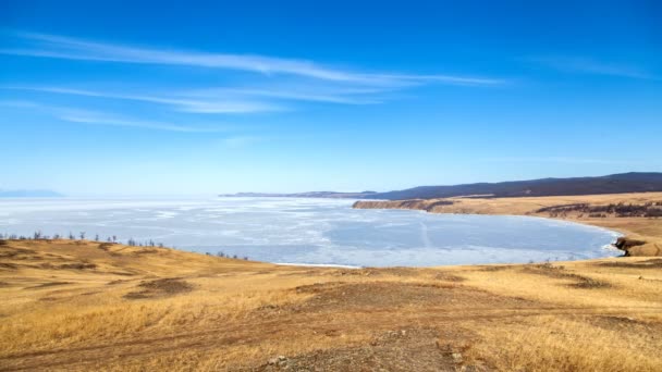 Jezioro Bajkał Natura Krajobraz timelapse — Wideo stockowe