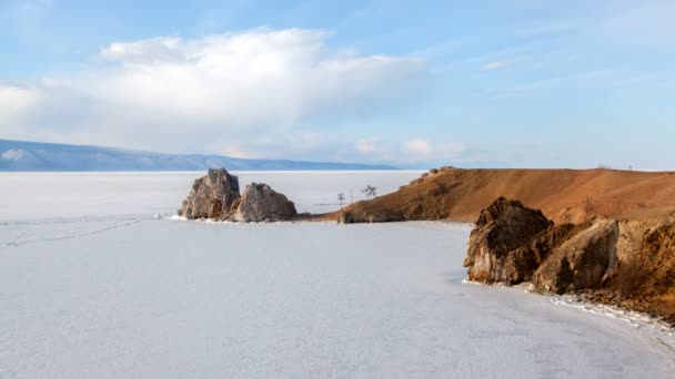 Danau Baikal Tanjung Burkhan lanskap tiLapse — Stok Video