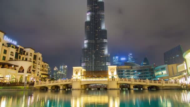 Burj Khalifa Lake Time Lappang — Stock videók