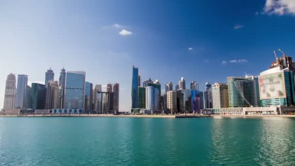 Business Bay Dubai Tag-Zeitraffer — Stockvideo