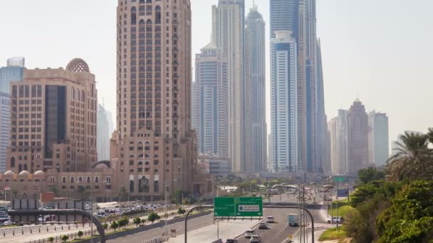 Dubai marina forgalom timelapse király Salman Dubai — Stock videók