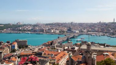 Istanbul Türkiye cityscape eski kasaba timelapse üzerinde