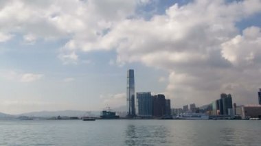 Hyperlapse Hong Kong şehir zaman atlamalı Çin. vınlamak dışarı
