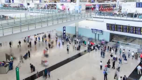 Waktu Bandara Internasional kehilangan Cina. zoom out — Stok Video