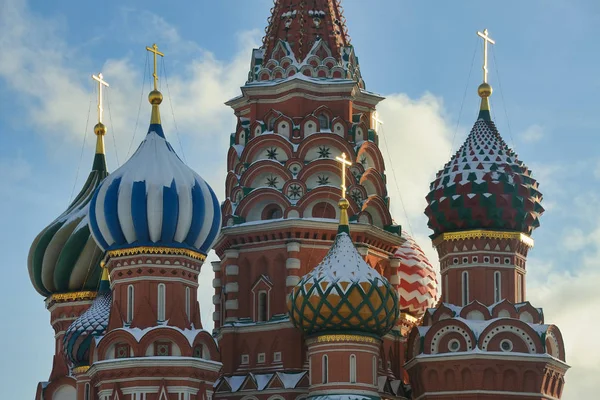 Moskou Rusland Uitzicht Vanaf Het Rode Plein Koepels Van Prachtige — Stockfoto