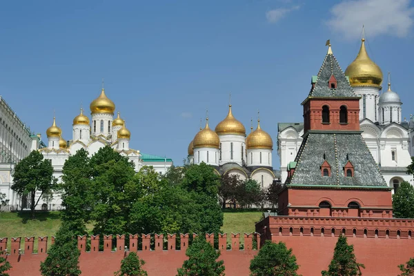 Moskau Russland Architektonisches Ensemble Des Moskauer Kremlin Vom Sofiyskaya Damm — Stockfoto
