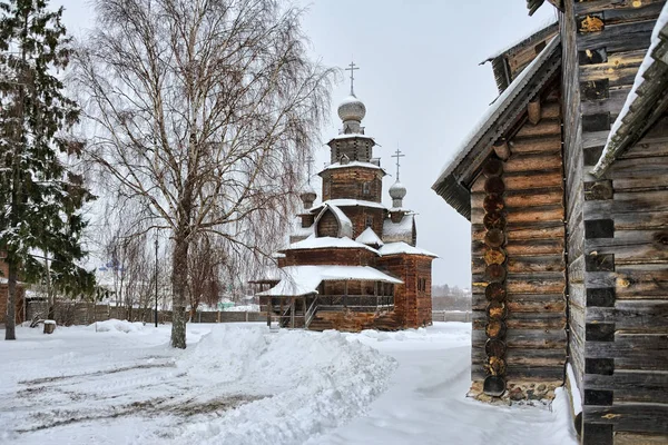 Suzdal Russia Angolo Della Chiesa Della Resurrezione Sull Elegante Vecchia — Foto Stock