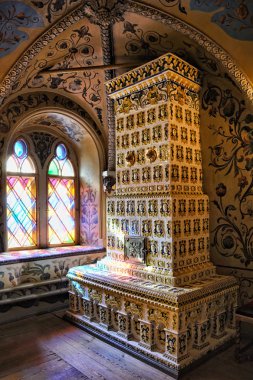 Tiled Stove in Antechamber of Terem Palace clipart