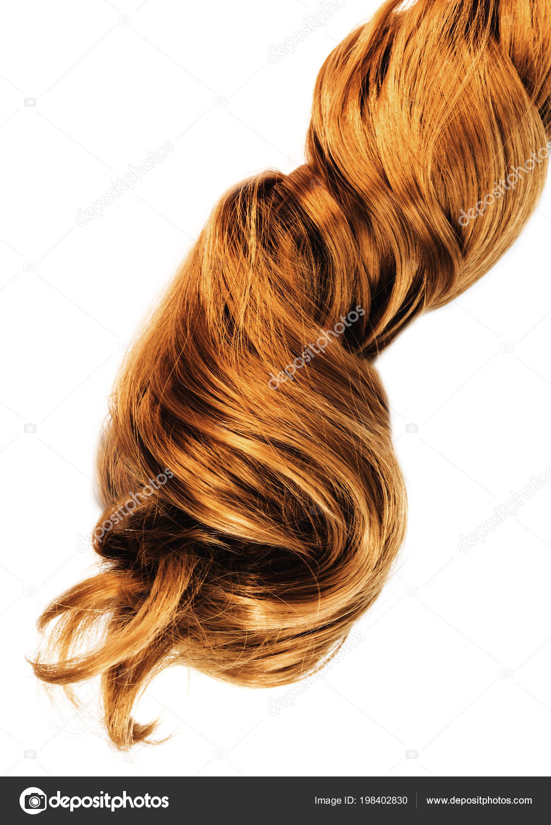 Long Curly Strawberry Blond Hair On White Background Stock Photo By C Chris77ho 198402830