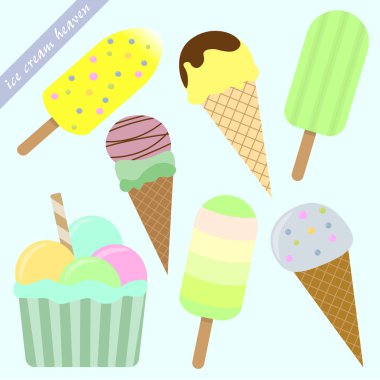 dondurma koniler ve popsicles