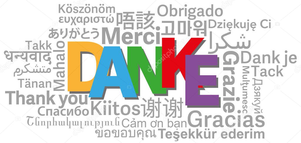 thank you word cloud in different languages