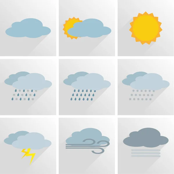 Sada ikon počasí — Stockový vektor