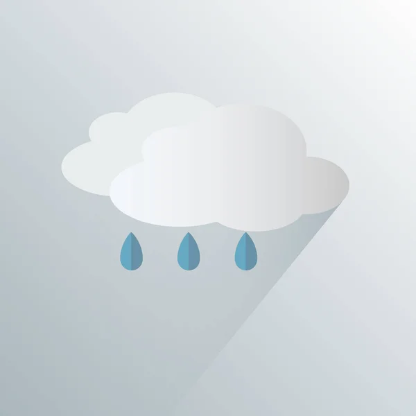 Pictogram van het weer eenvoudig regen — Stockvector