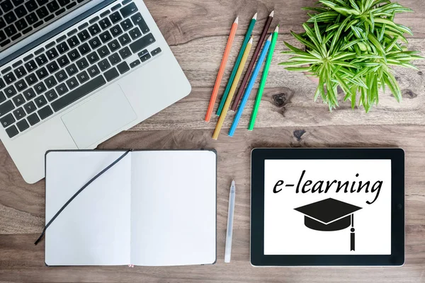 E-learningconcept voor online onderwijs — Stockfoto