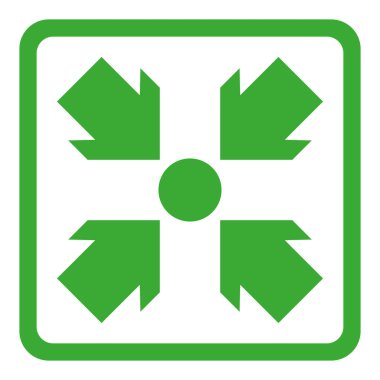 simple flat assembly point or meeting point icon clipart