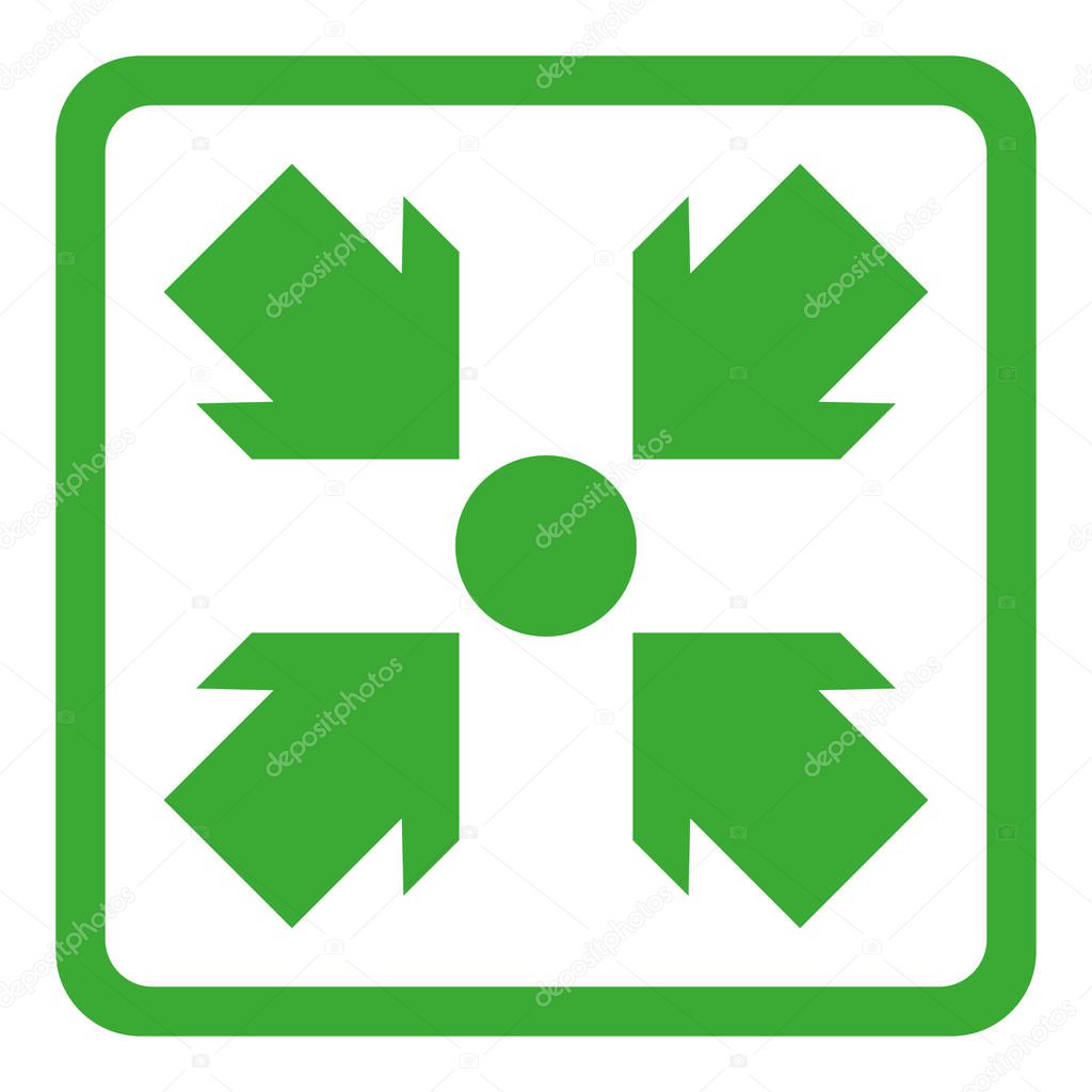simple flat assembly point or meeting point icon