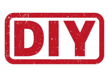 kırmızı Diy kendiniz lastik pul baskı yapmak