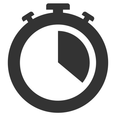 basit düz siyah beyaz stop izle simgesi