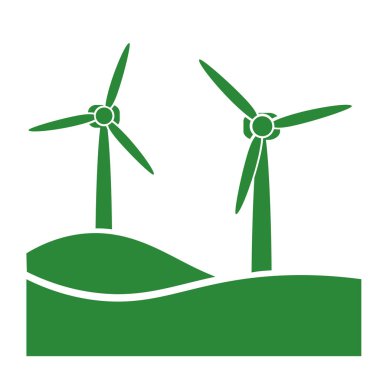 rüzgar türbini, yeşil çevre dostu güç üretim simgesi