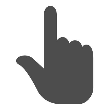 genişletilmiş işaret parmağı simgesi ile basit düz el