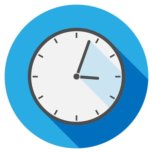 Simple icono de reloj redondo plano o símbolo — Archivo Imágenes Vectoriales