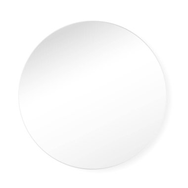 şeffaf gölgeile basit yuvarlak boş beyaz etiket veya rozet