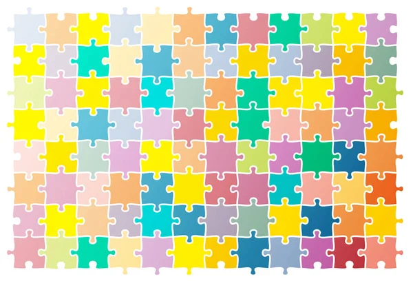 Sada barevných puzzle kousky šablony — Stockový vektor