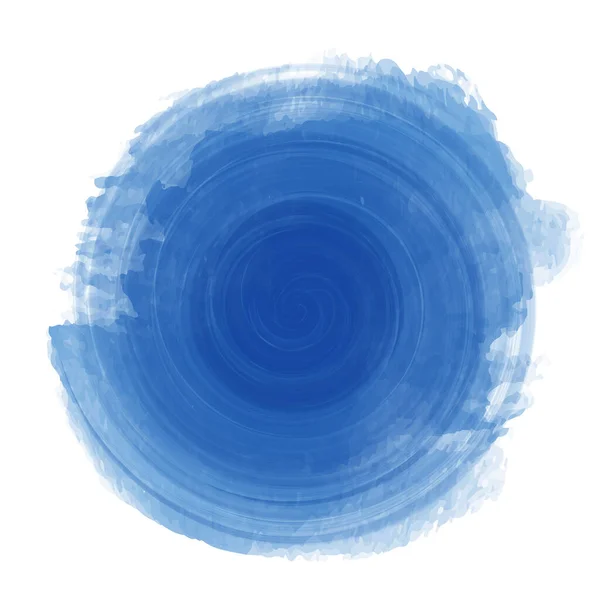 Pastellblauer Aquarell-Wirbel isoliert auf Weiß — Stockvektor