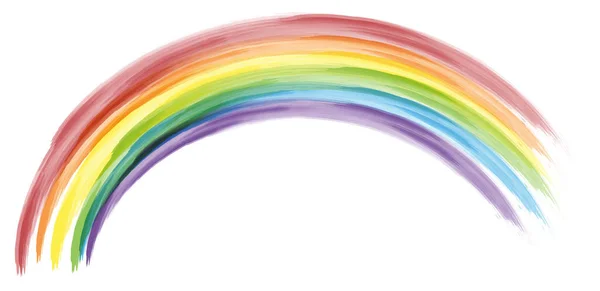 Acuarela arco iris dibujado a mano aislado sobre fondo blanco — Archivo Imágenes Vectoriales