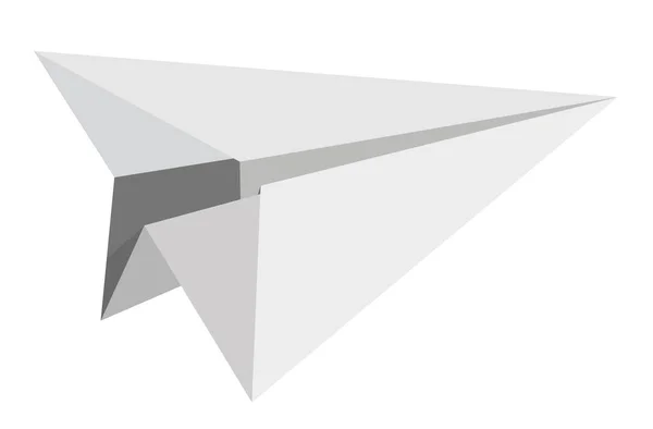 Origami avion en papier isolé sur blanc — Image vectorielle