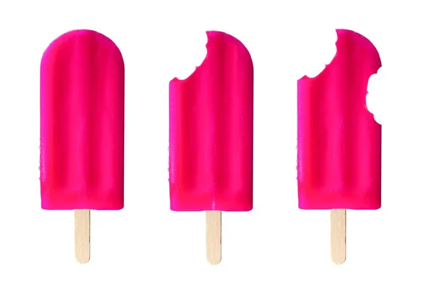 Paletas Rosadas Con Número Creciente Picaduras Eliminadas Aisladas Sobre Fondo — Foto de Stock