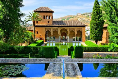 Alhambra, Granada, İspanya Partal sarayda bahçeleri