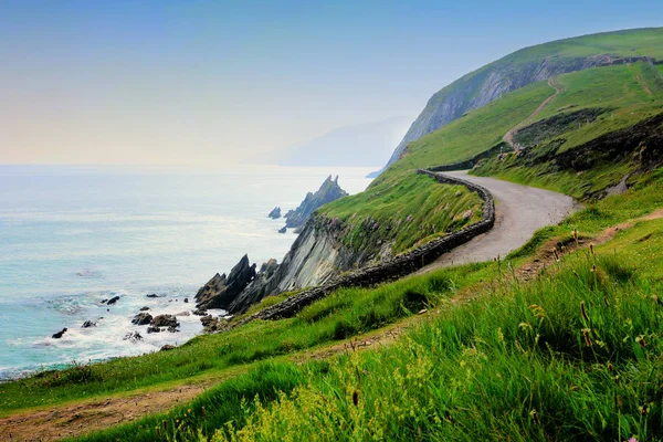 Road Scenic Coast Western Ireland Slea Head Dingle Peninsula County — Stock Photo, Image