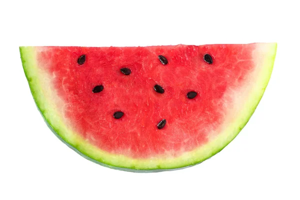 Slice Fresh Watermelon Isolated White Background — Stock Photo, Image