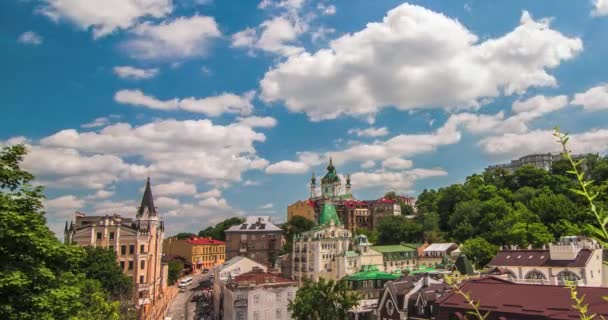 Ukrayna Geleneksel Güzel Timelapse Manzara Kiev Ukrayna Nın Başkenti — Stok video