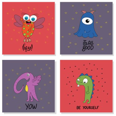 Canavarlar kartlarla. 