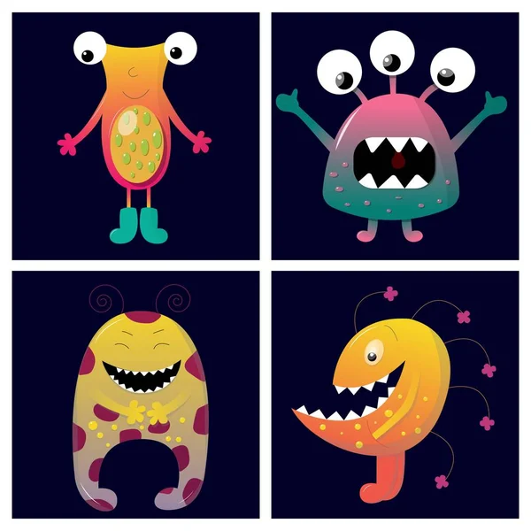 Funny jelly monster — Stock Vector