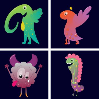  Canavarlar kartlarla.