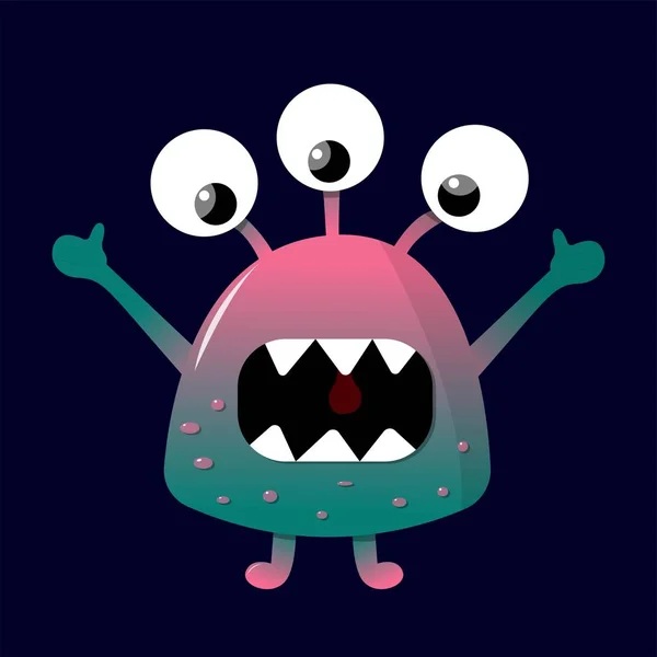 Funny jelly monster — Stock Vector