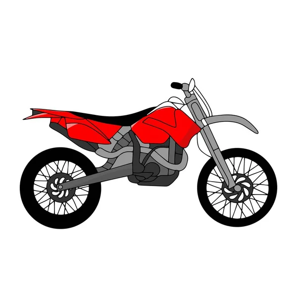 Motocicleta sobre un fondo blanco — Vector de stock